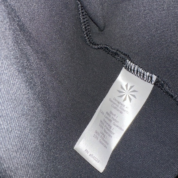 Athleta black grey activewear bra cami tank crisscross straps top M - Picture 3 of 7